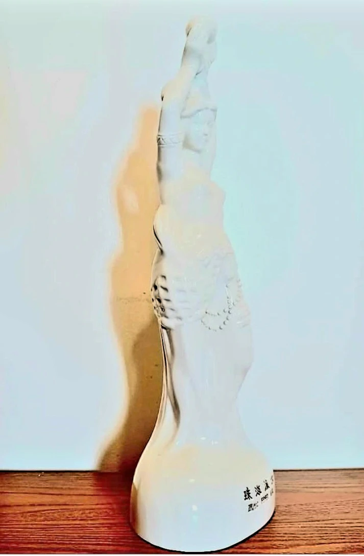 17.50" Zhuai Fisher Girl Porcelain Chinese Statue - photo 2
