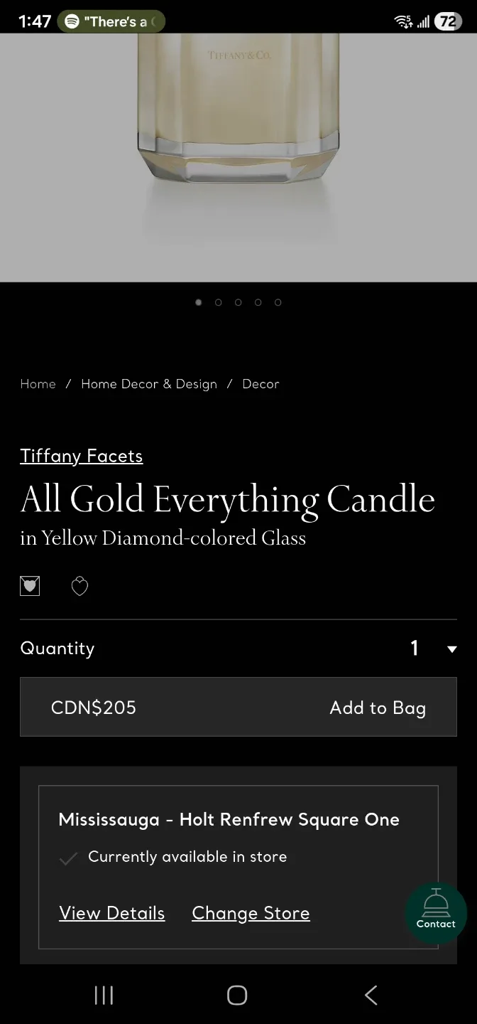 Tiffany & Co. All Gold Everything Scented Candle image indicator(7)