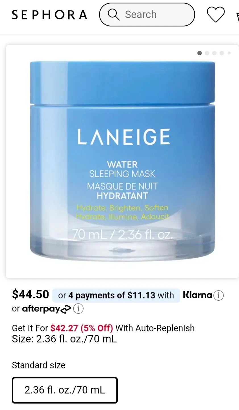 Brand New - Laneige Water Sleeping Mask ($30) and Berry Lip Mask image indicator(3)