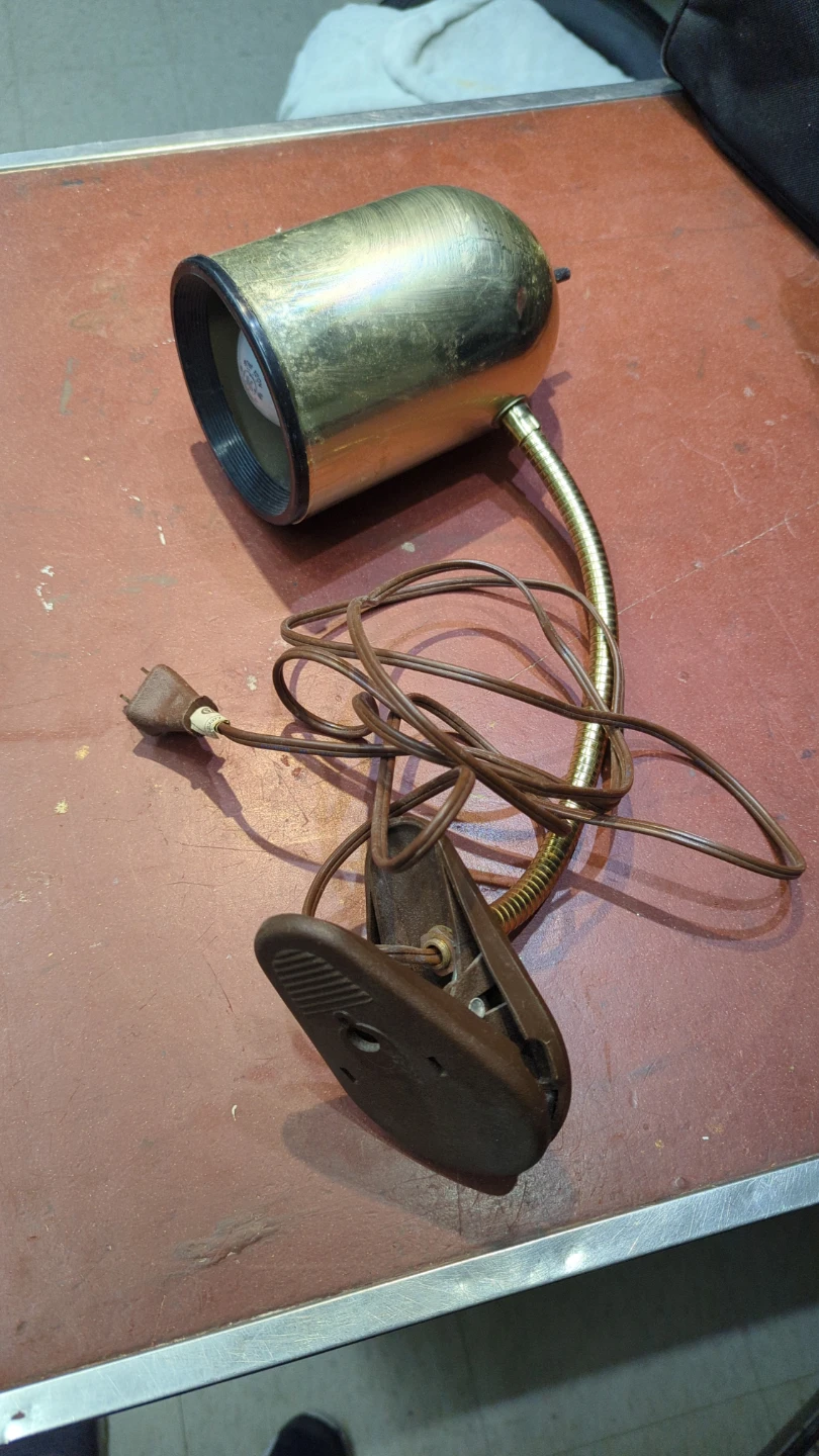 Antique clip lamp