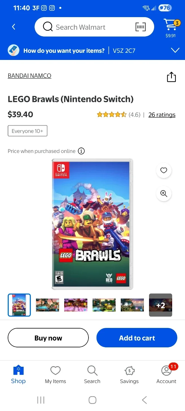 Lego brawls nintendo switch game. Gift.