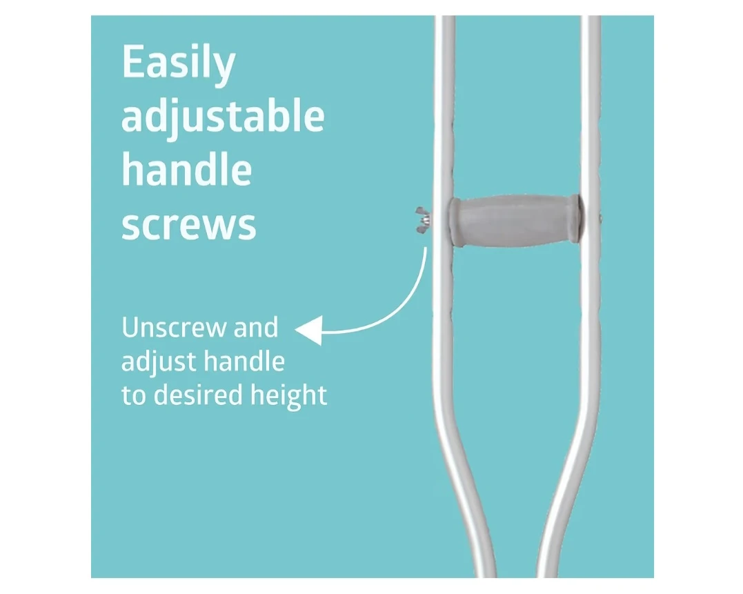 Adjustable Aluminum Crutches - photo 3