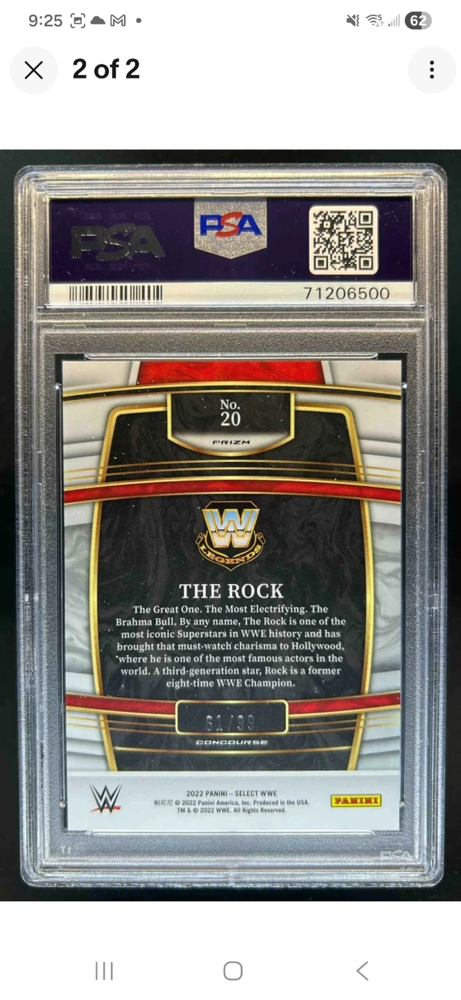 2022 Select WWE The Rock White Prizm #20 - photo 2