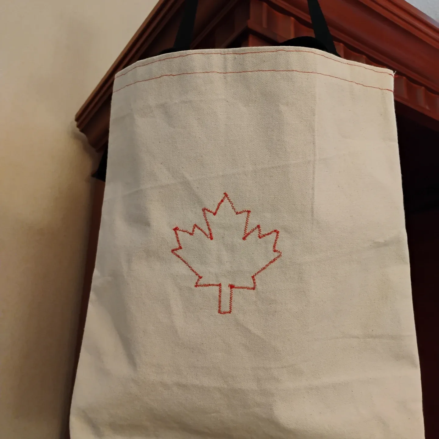 Cotton Canvas Tote Bag with Maple Leaf image indicator(5)