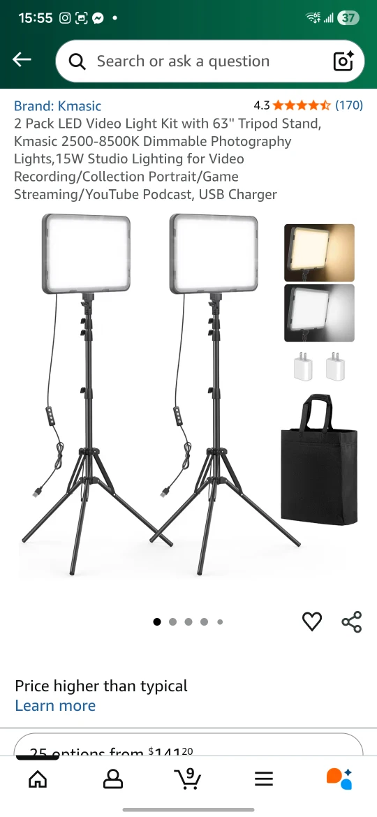 Kmasic LED Video Light Kit w/ Tripod Stand(1 unit) - photo 2