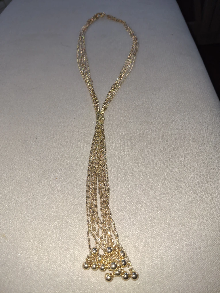 Gold Tone Multi-Strand Necklace