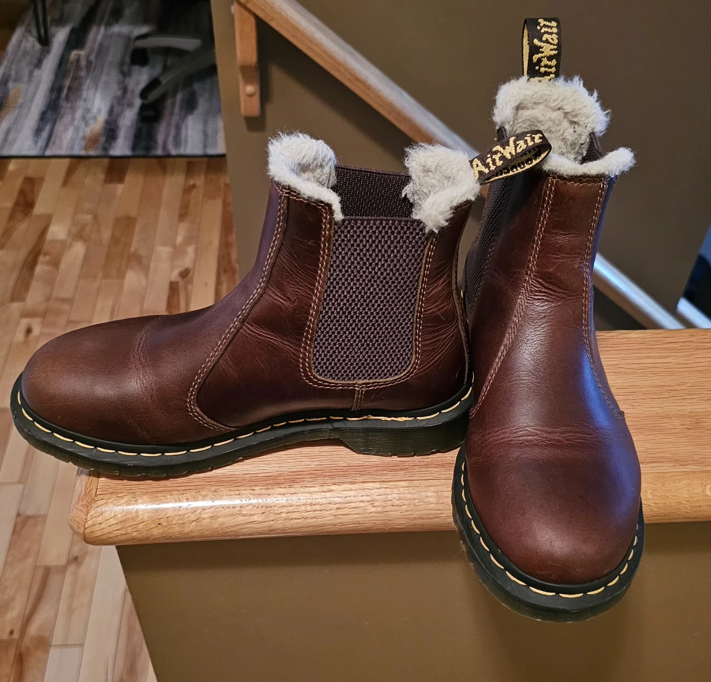 Dr. Martens Brown Leather Fur Lined Chelsea Boots - photo 2
