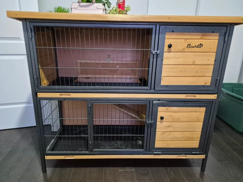 PawHut 2-Tier Small Animal Hutch