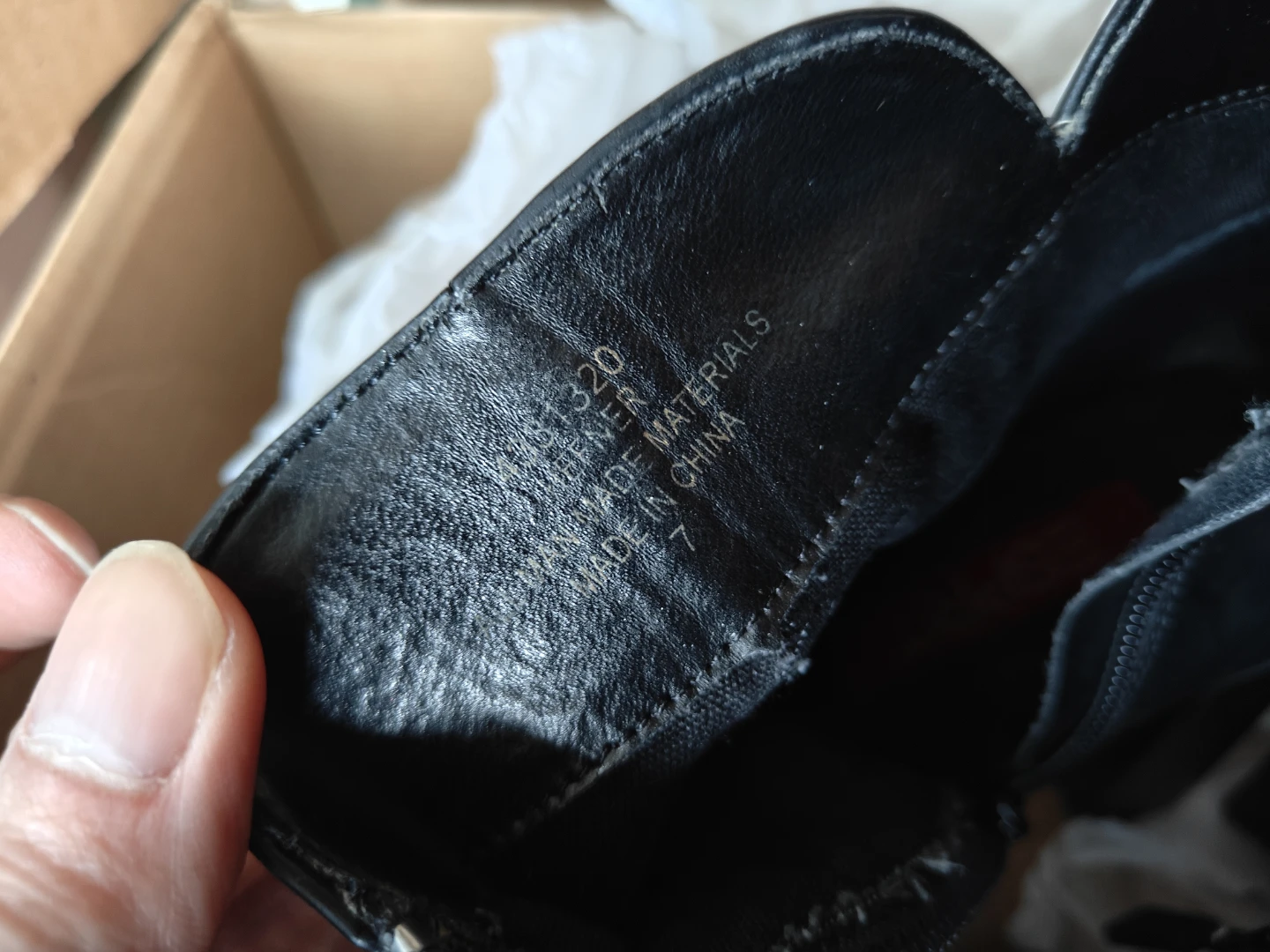 Esprit Black Leather Heeled Boots - Size 7 - photo 4