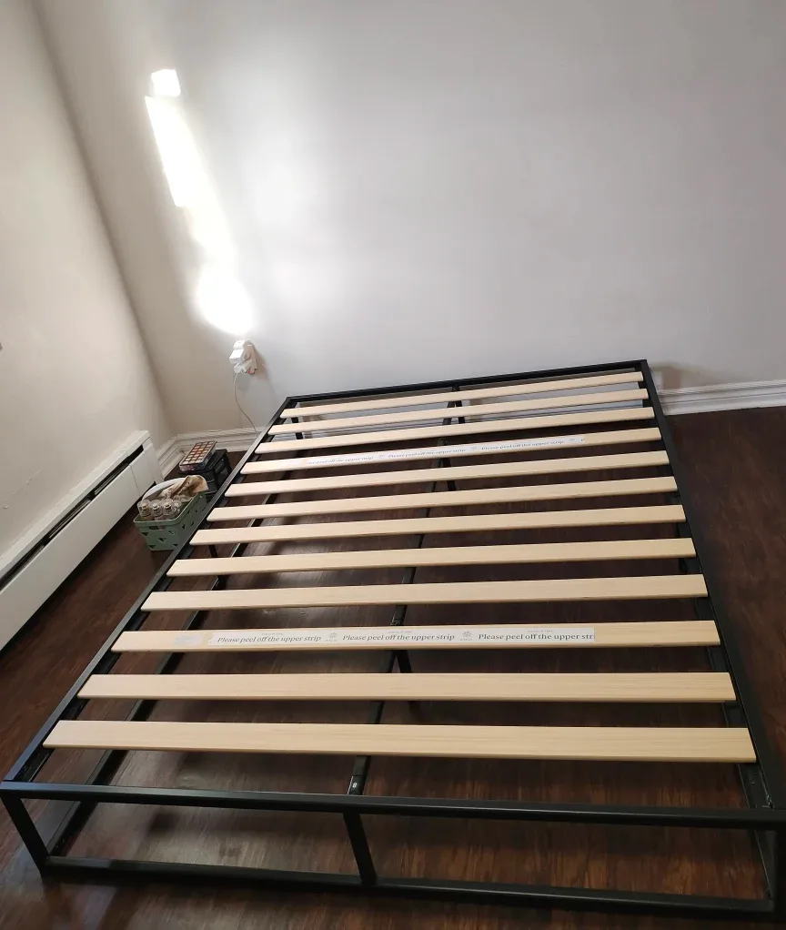 Queen Size Bed Frame - Black Metal