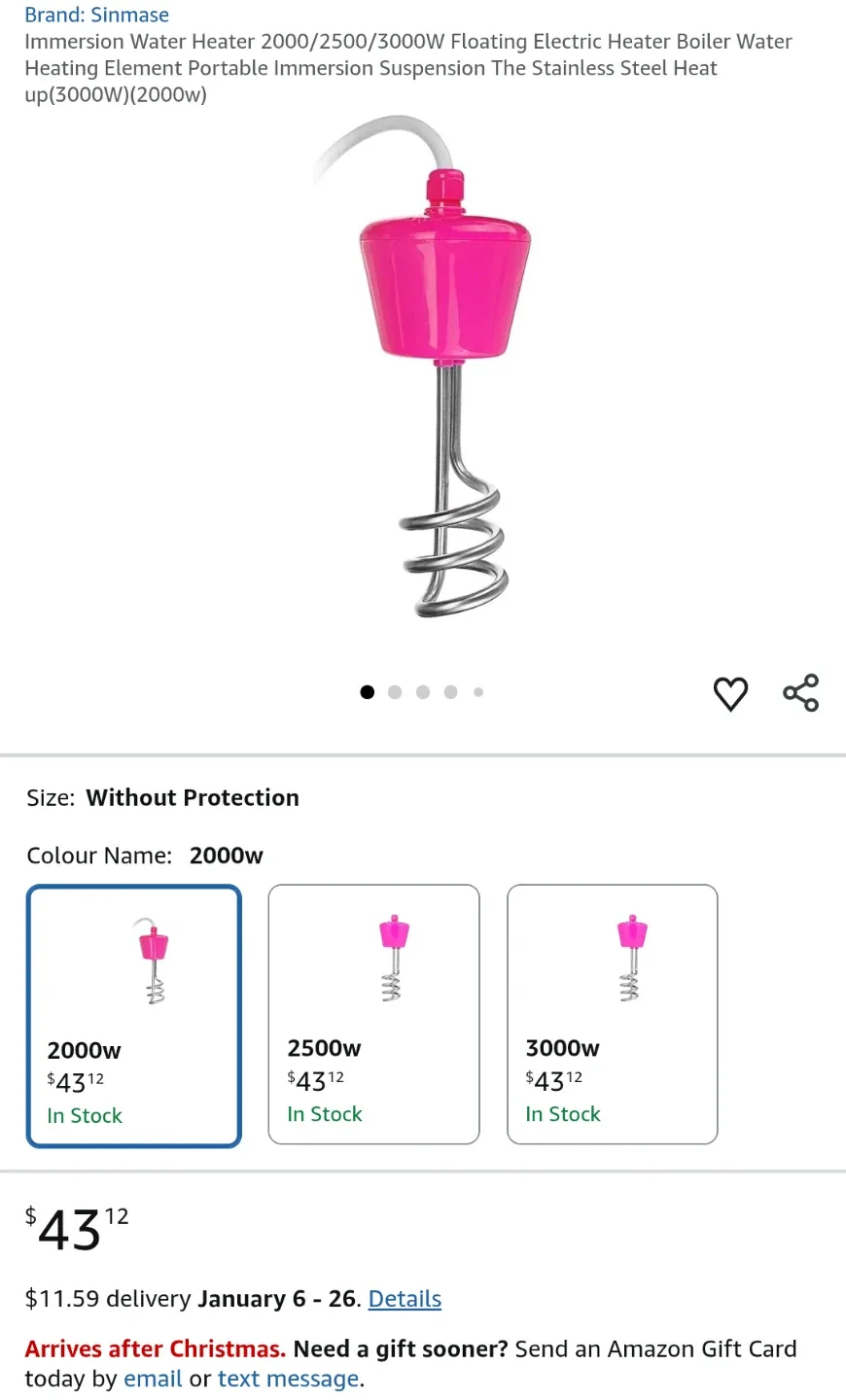 Floating electric boiler Immersion Water Heater Element