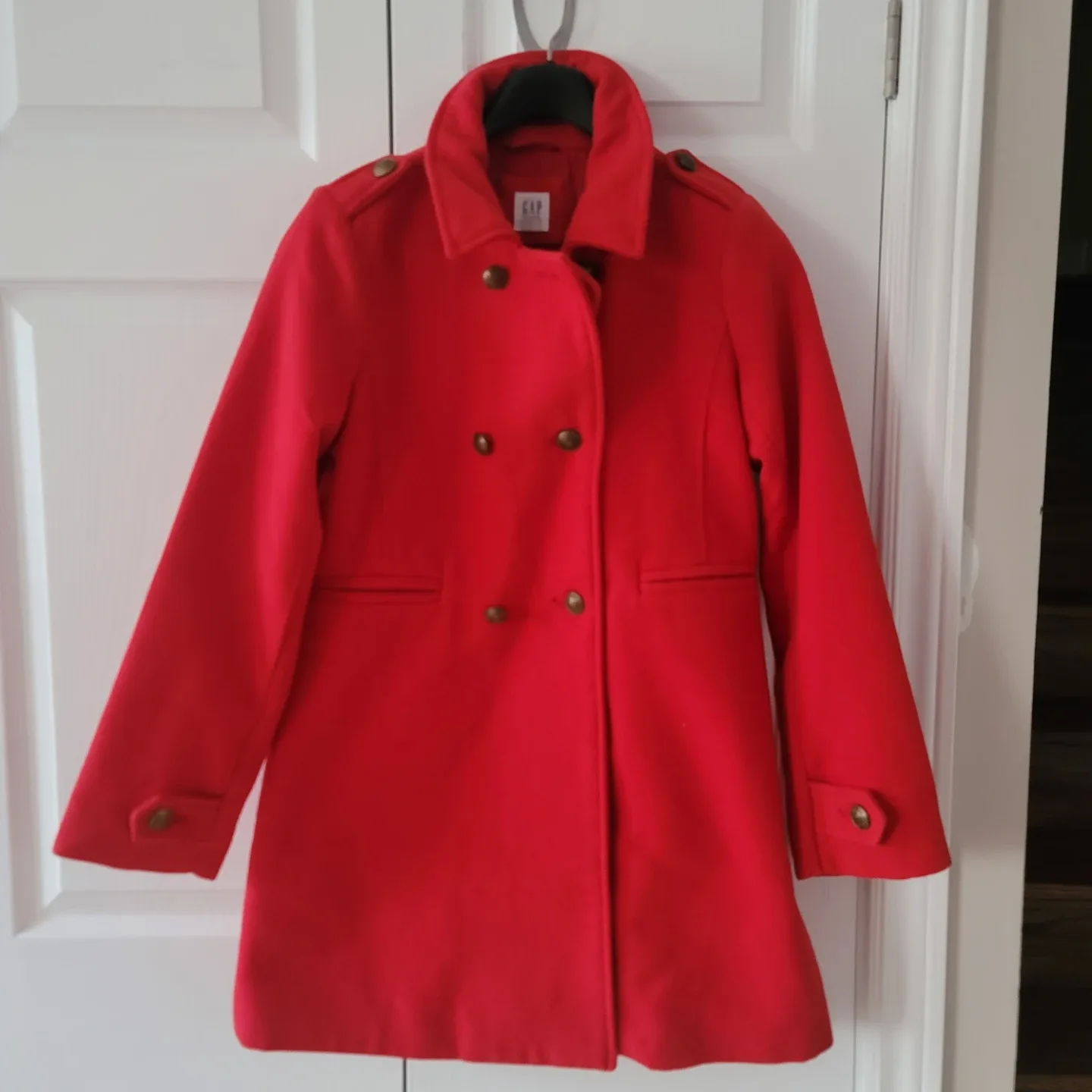 GAP Red Wool Blend Coat