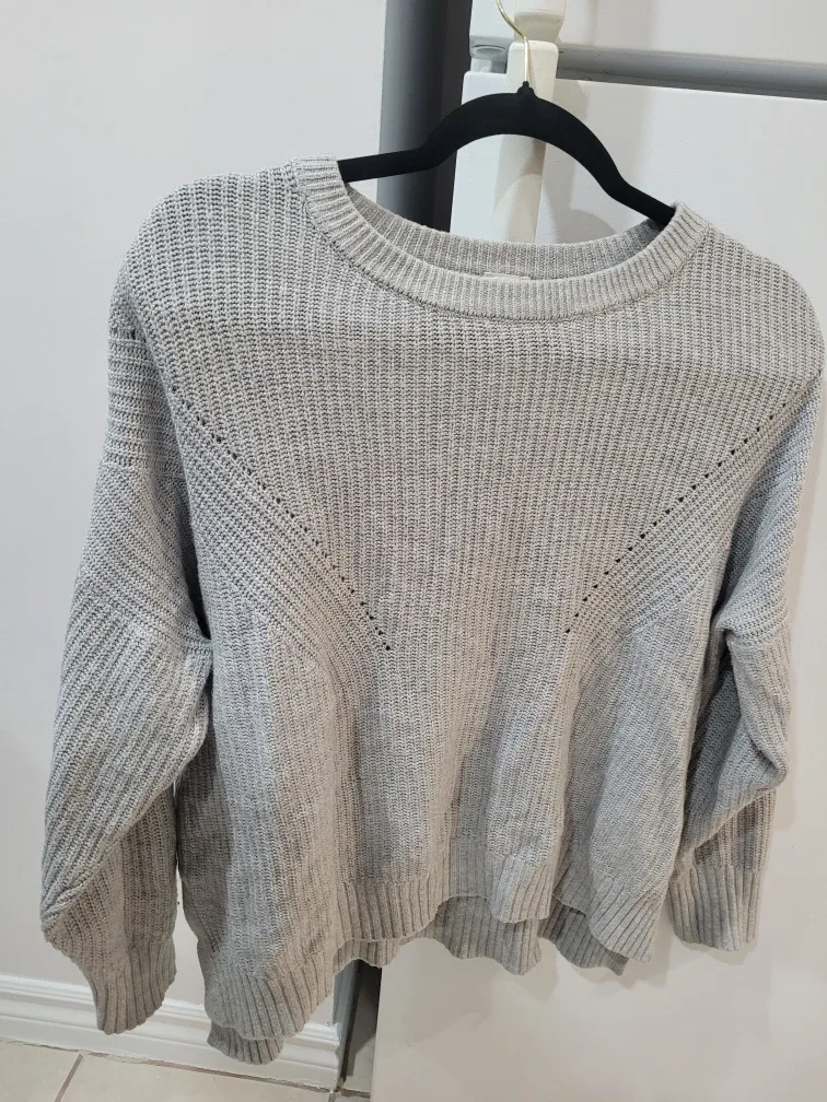 Garage Grey Knit Sweater - Size Large #Cleanout