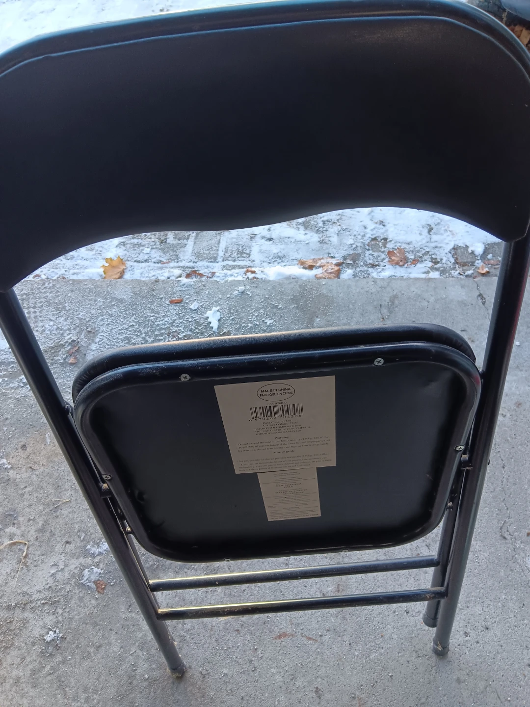 Black Folding Chair - photo 2