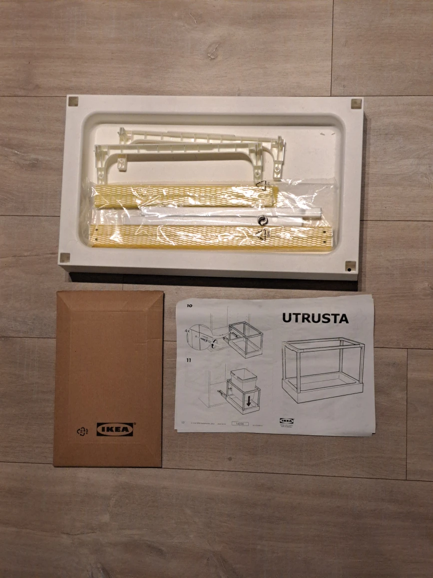 ikea sliding garbage bin pull out frame