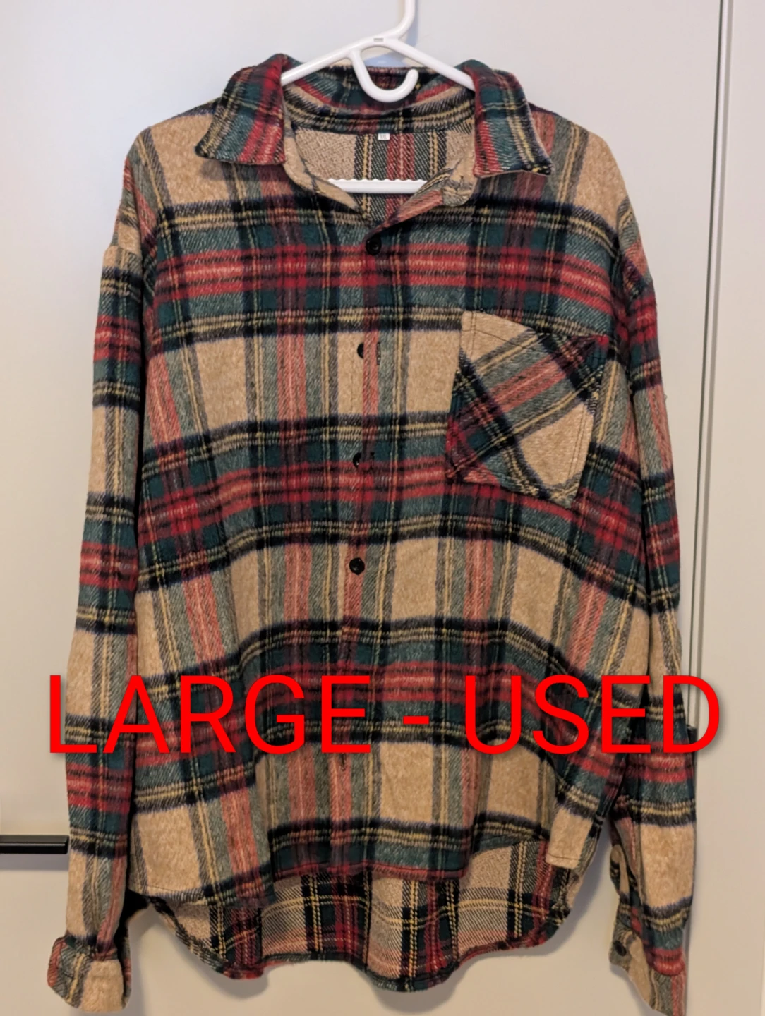 Large Plaid Flannel Shirt