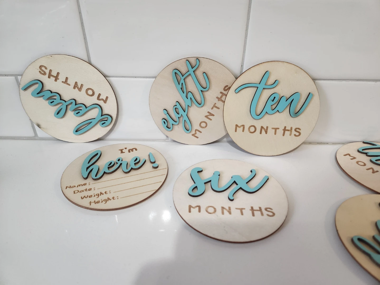 3D Baby Monthly Milestone Cards *giftable* - photo 2