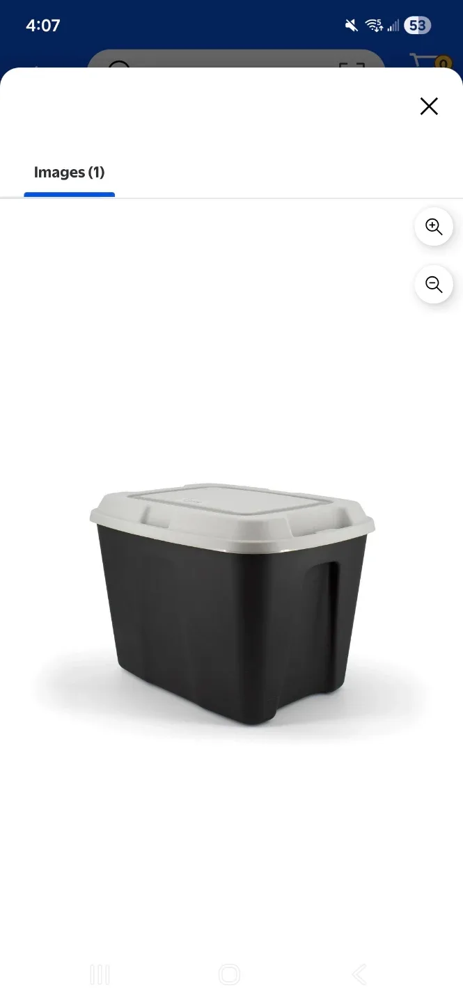 Black Storage Tote with Lid