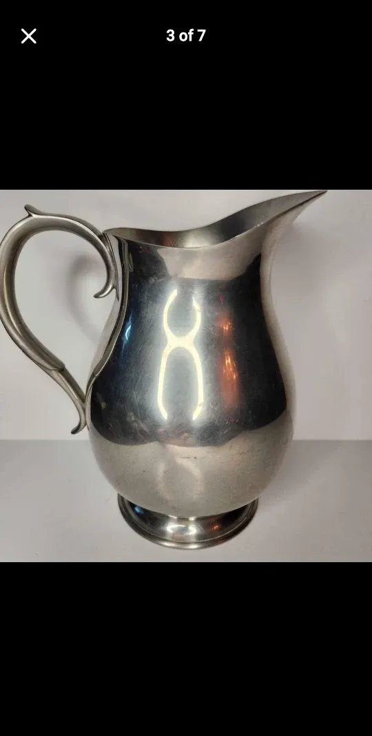 Vintage Aitkens Pewter Water Pitcher Solid Pewter