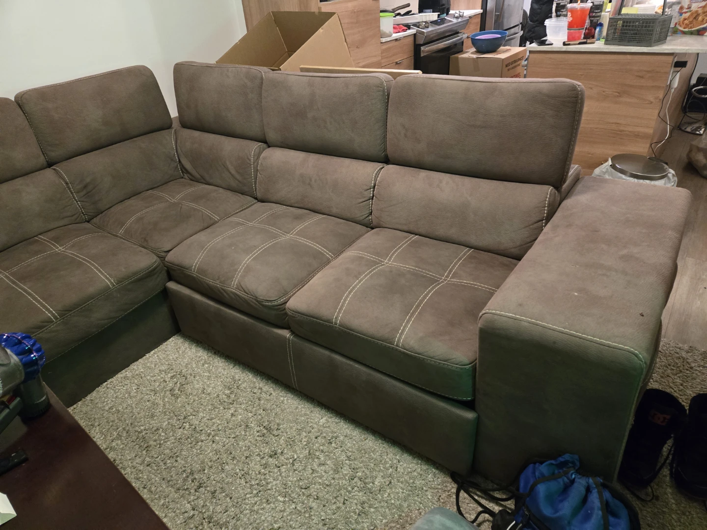 Brown Sectional Sofa - photo 2