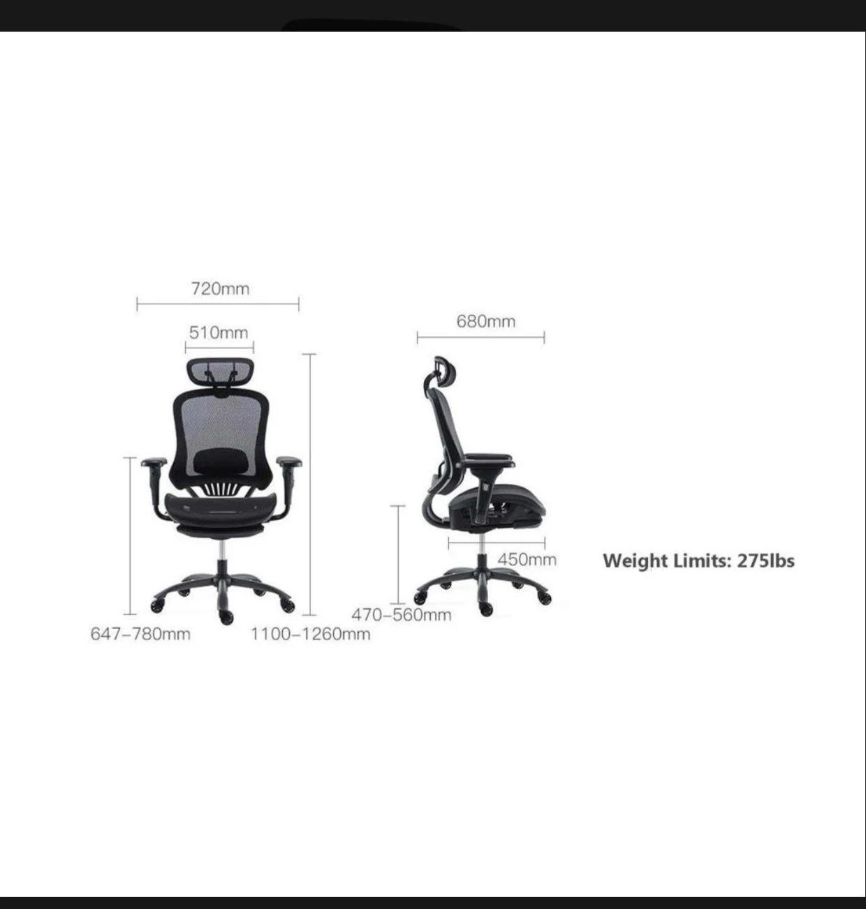Ergonomic Office Chair - Black - photo 2