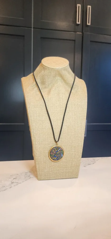 Colorful Abstract Pendant Necklace