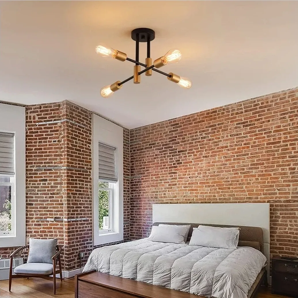 Black and Gold Sputnik Chandelier image indicator(3)