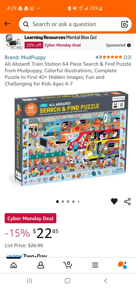 Mudpuppy All Aboard! Search & Find Puzzle (64 Piece) image indicator(3)