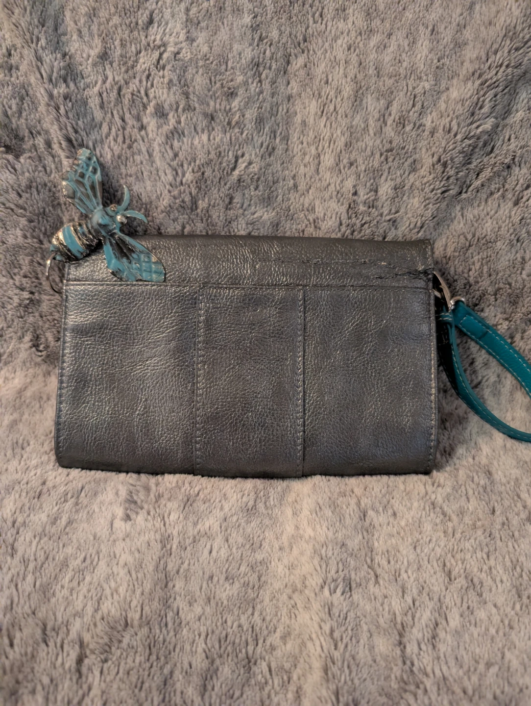Nine West Grey Wallet with Teal Accents - photo 4