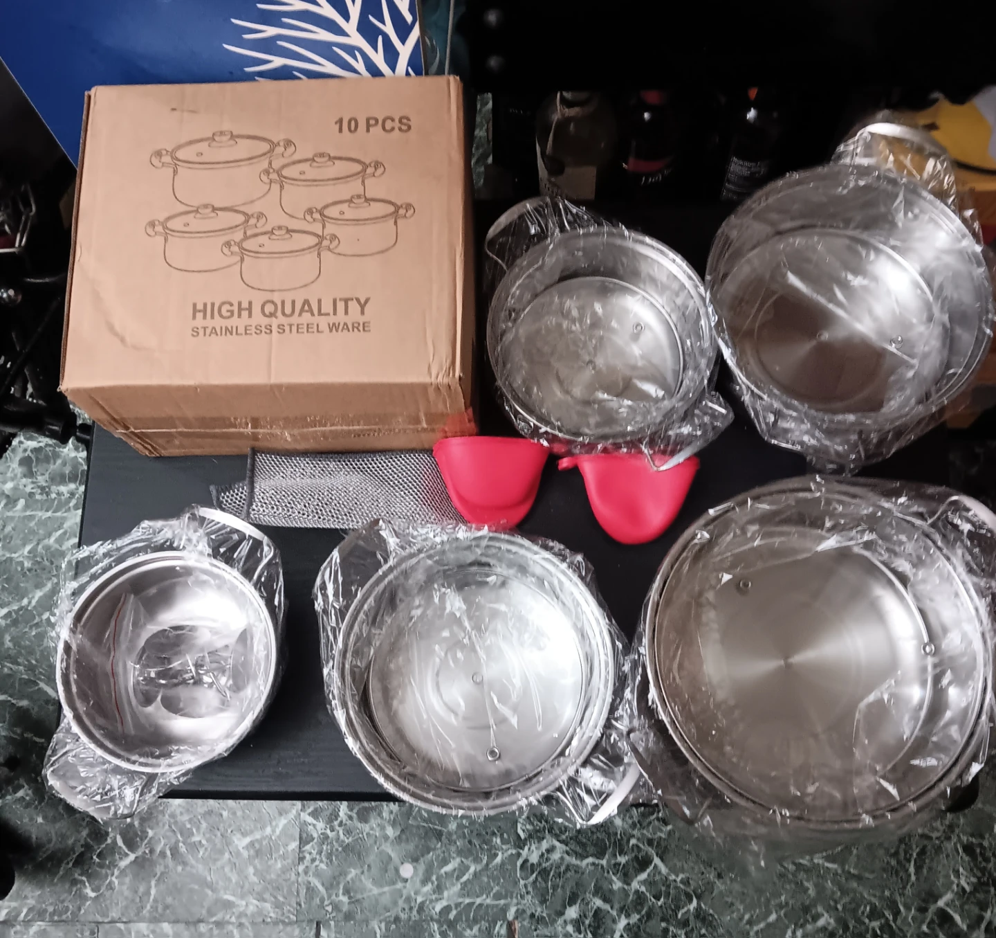 High Quality Stainless Steel Cookware Set - 10 pcs - New
