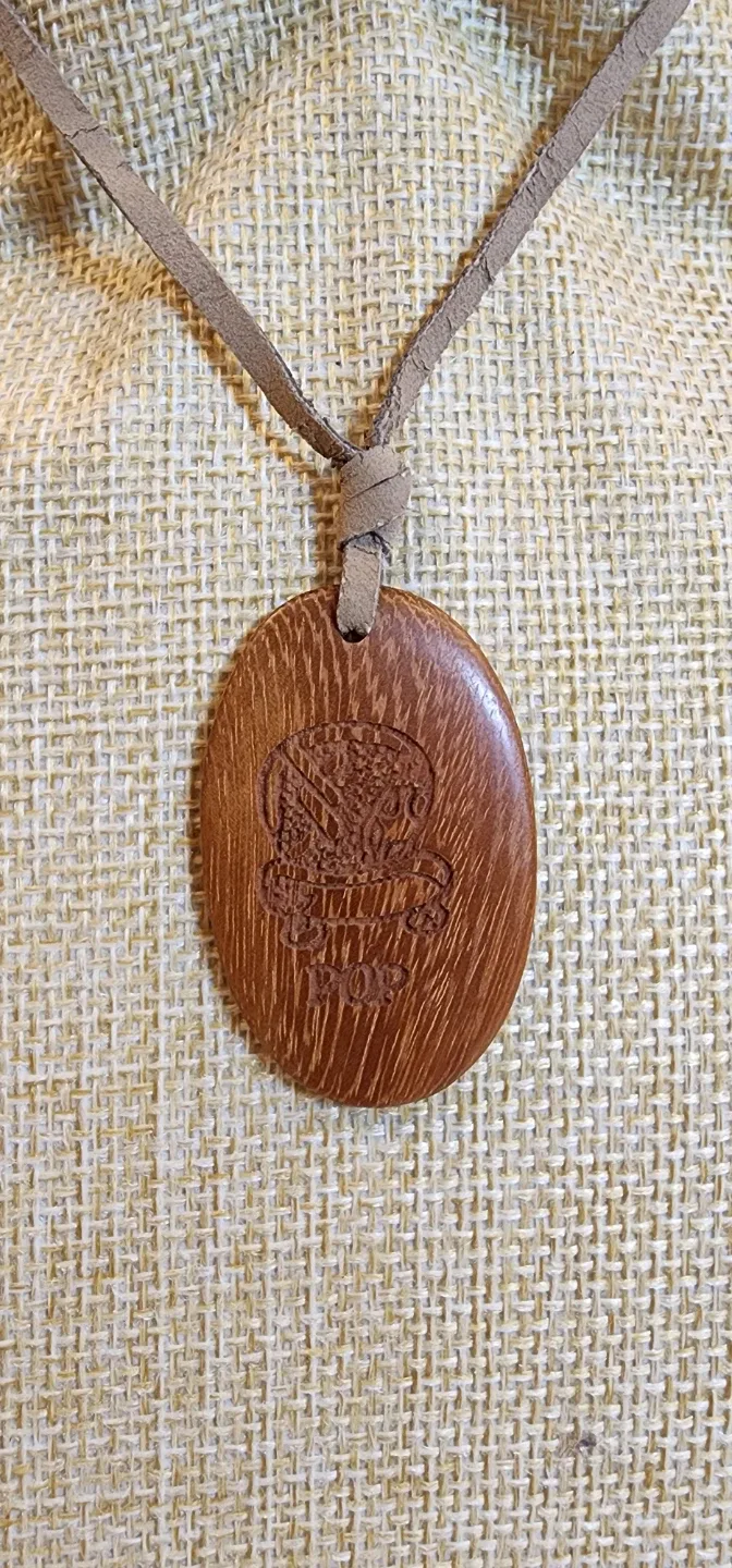 Handmade Wood Pendant Necklace image indicator(2)
