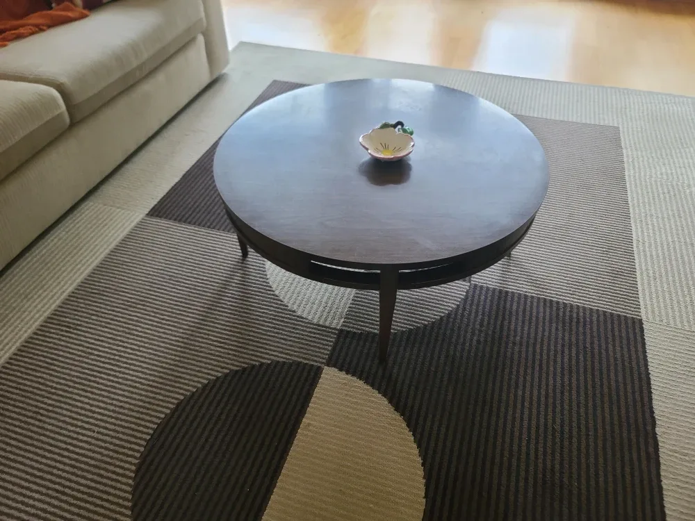 Round Wood Coffee Table - Brown