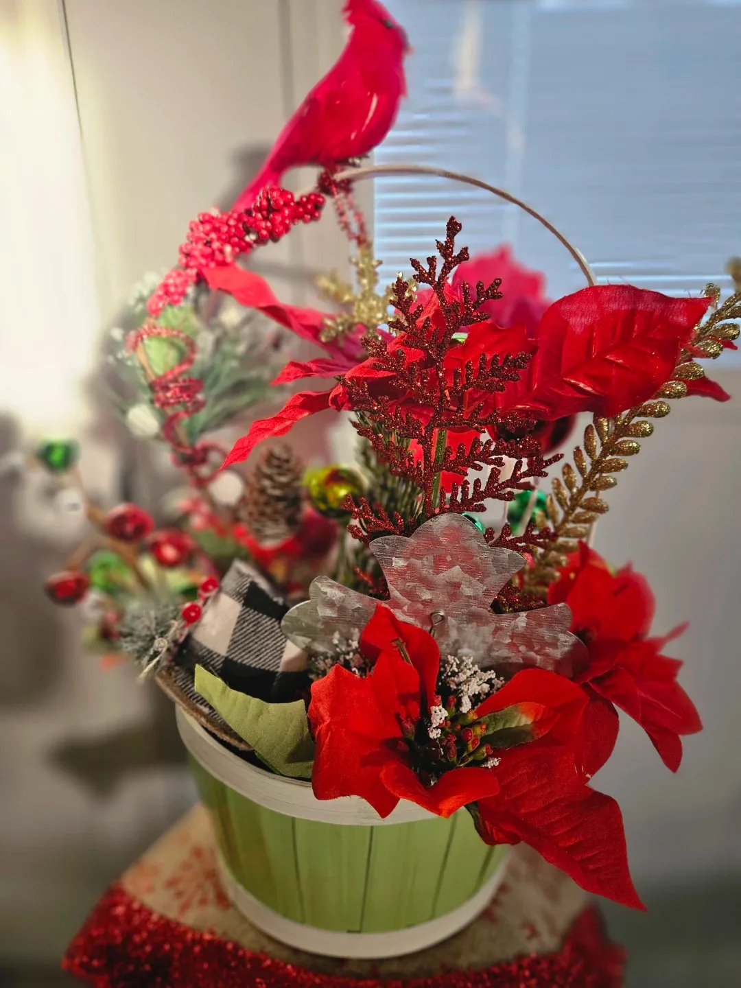 Christmas Floral Arrangement large basket