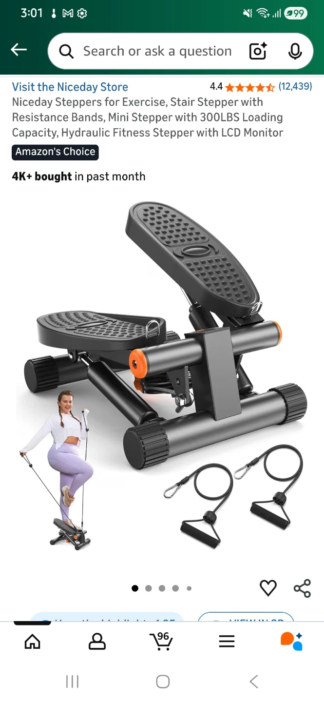 Niceday Stair Stepper with Resistance Bands