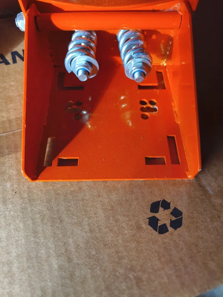 Orange Bolt-on Basketball Hoop with Mesh image indicator(2)