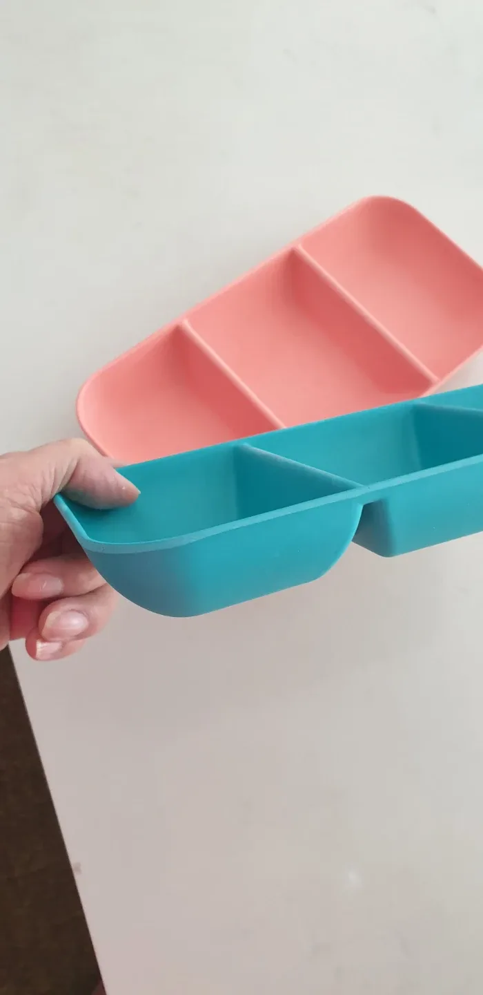 Avanchy Baby Food Tray - Pink & Blue