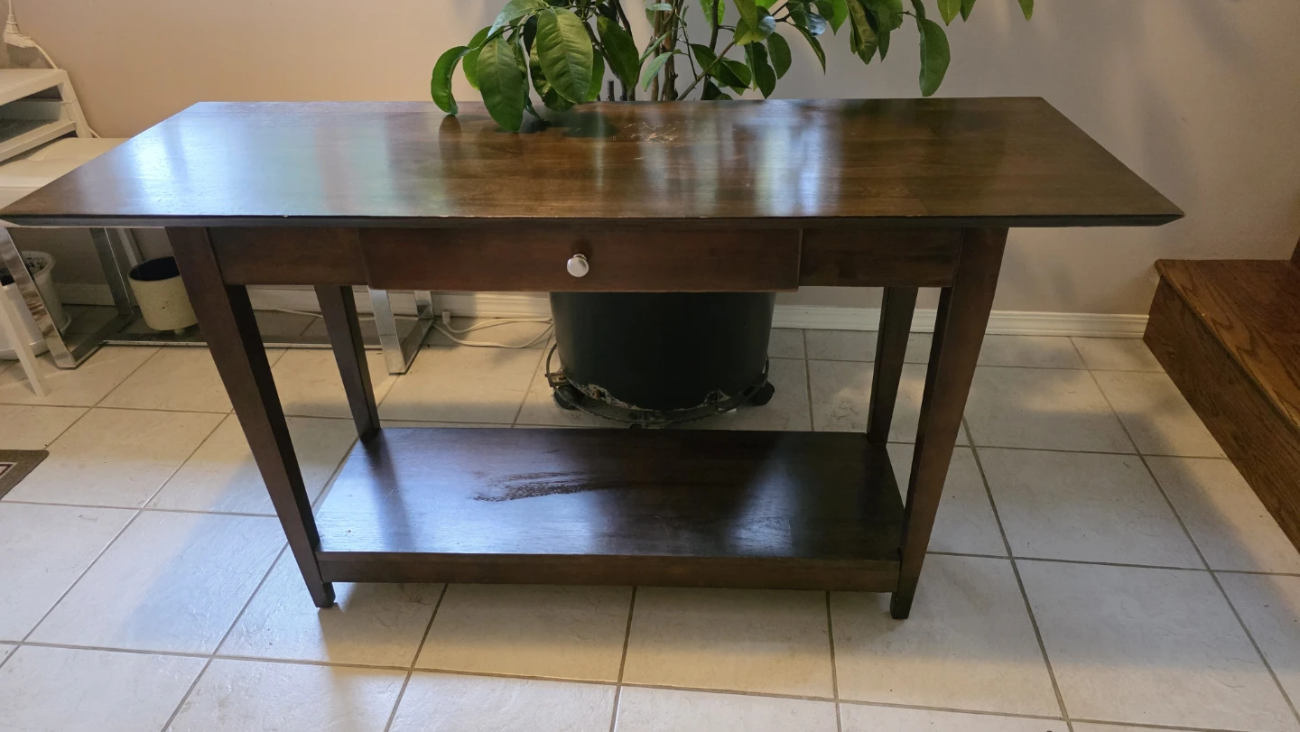 Wooden Console Table with Drawer - photo 2
