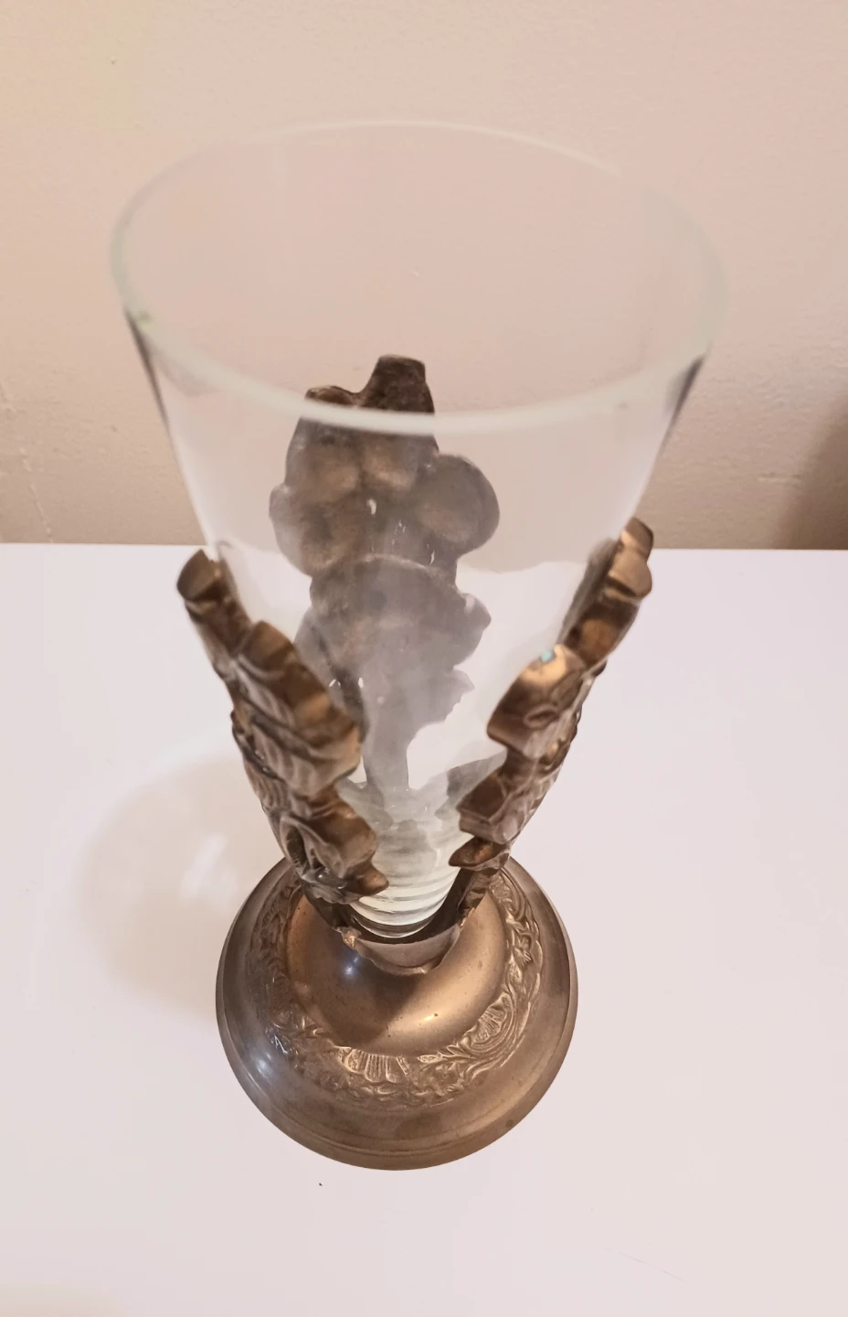 Floral Solid Brass Vintage Vase - photo 4