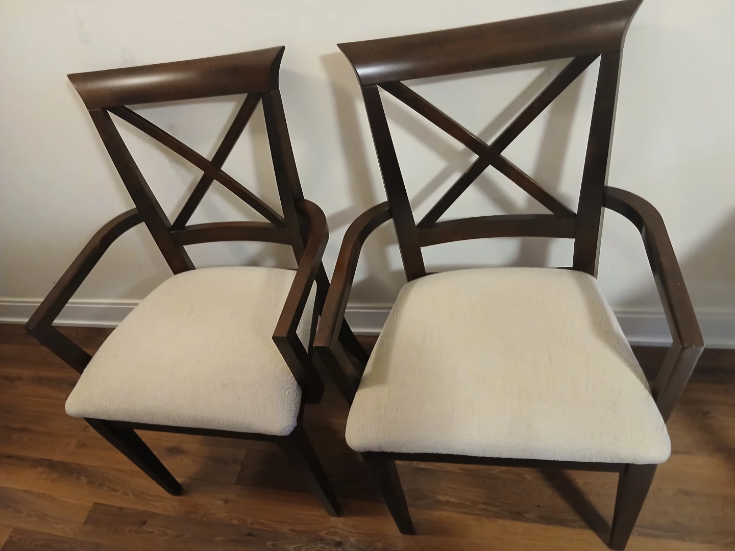 Wooden Dining Chairs with Armrests - photo 3