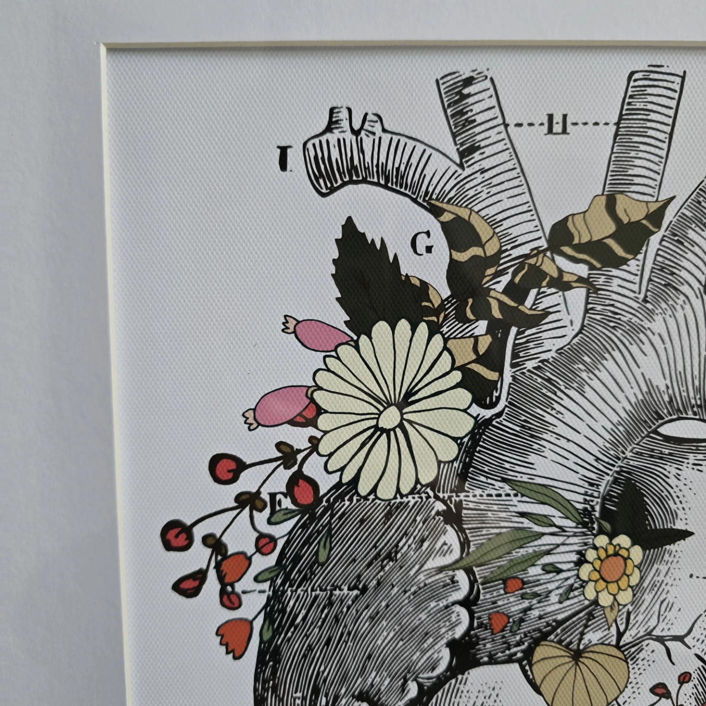 Floral Heart Framed Print - photo 3