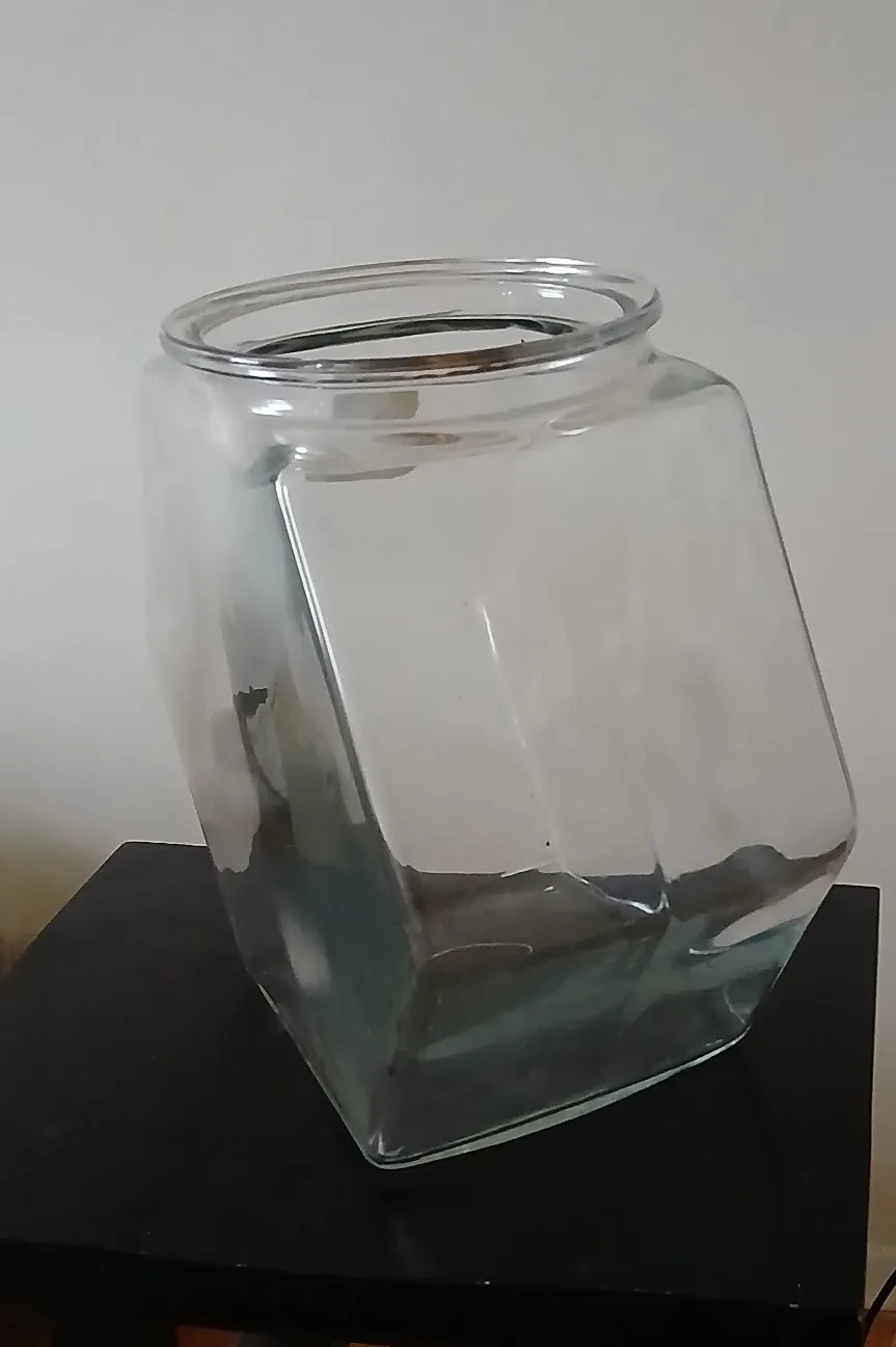 Large Vintage Glass Hexagon fish bowl image indicator(2)