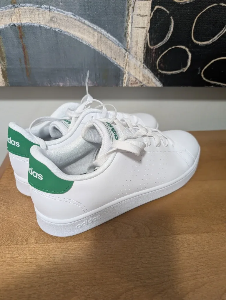 Adidas Advantage White/Green Sneakers