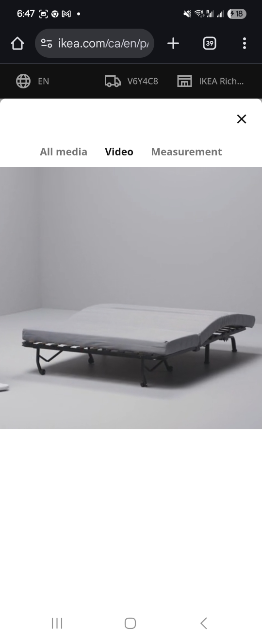 Ikea Lycksele Lovas Sofa Bed with Mattress and Cover - Like New! - photo 2