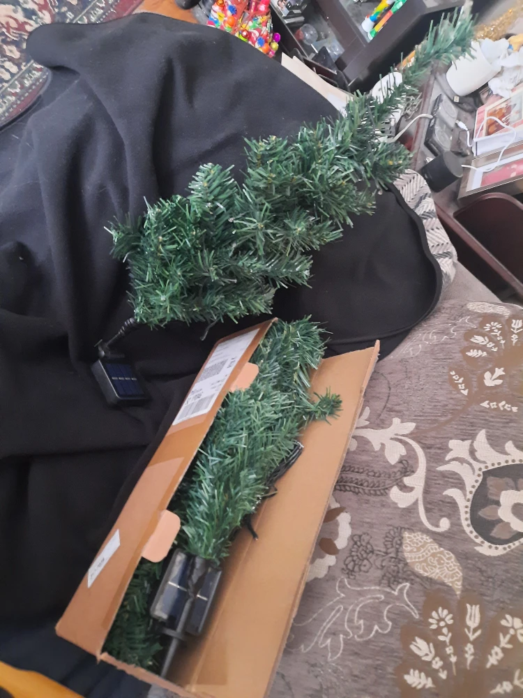 Small Artificial Christmas Tree with Solar Light - photo 2