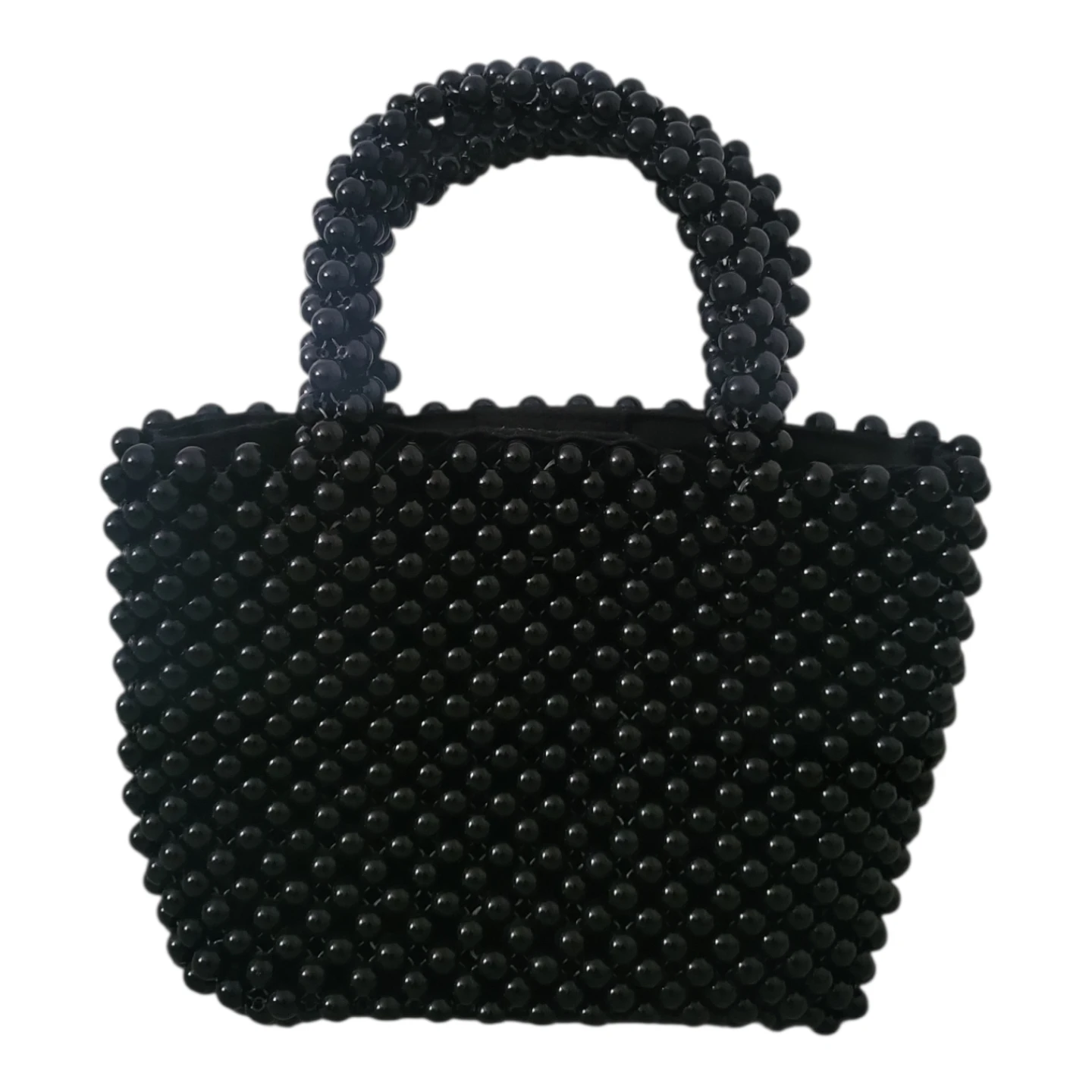 Zara Black Beaded Mini Tote Bag