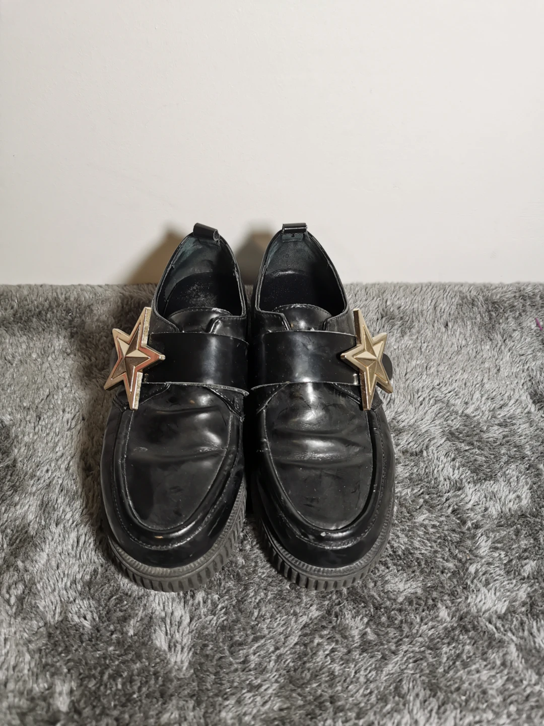 Black Star Detail Loafers us5.5