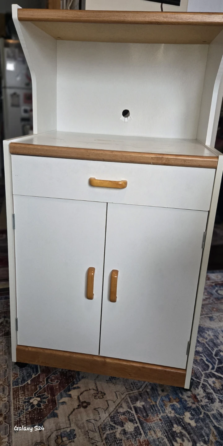 White microwave stand - photo 3