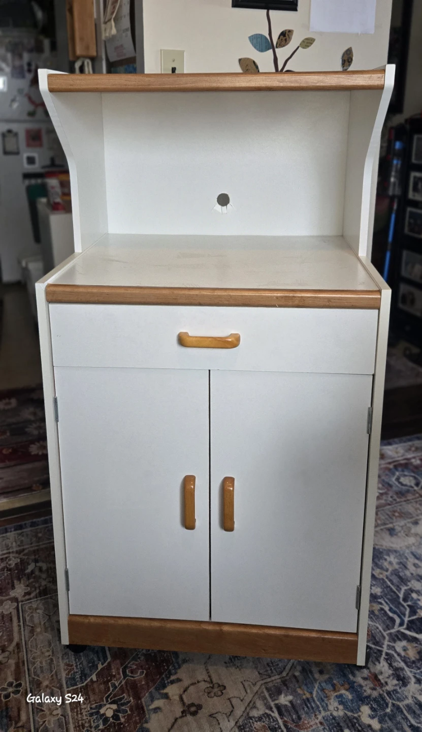 White microwave stand - photo 4