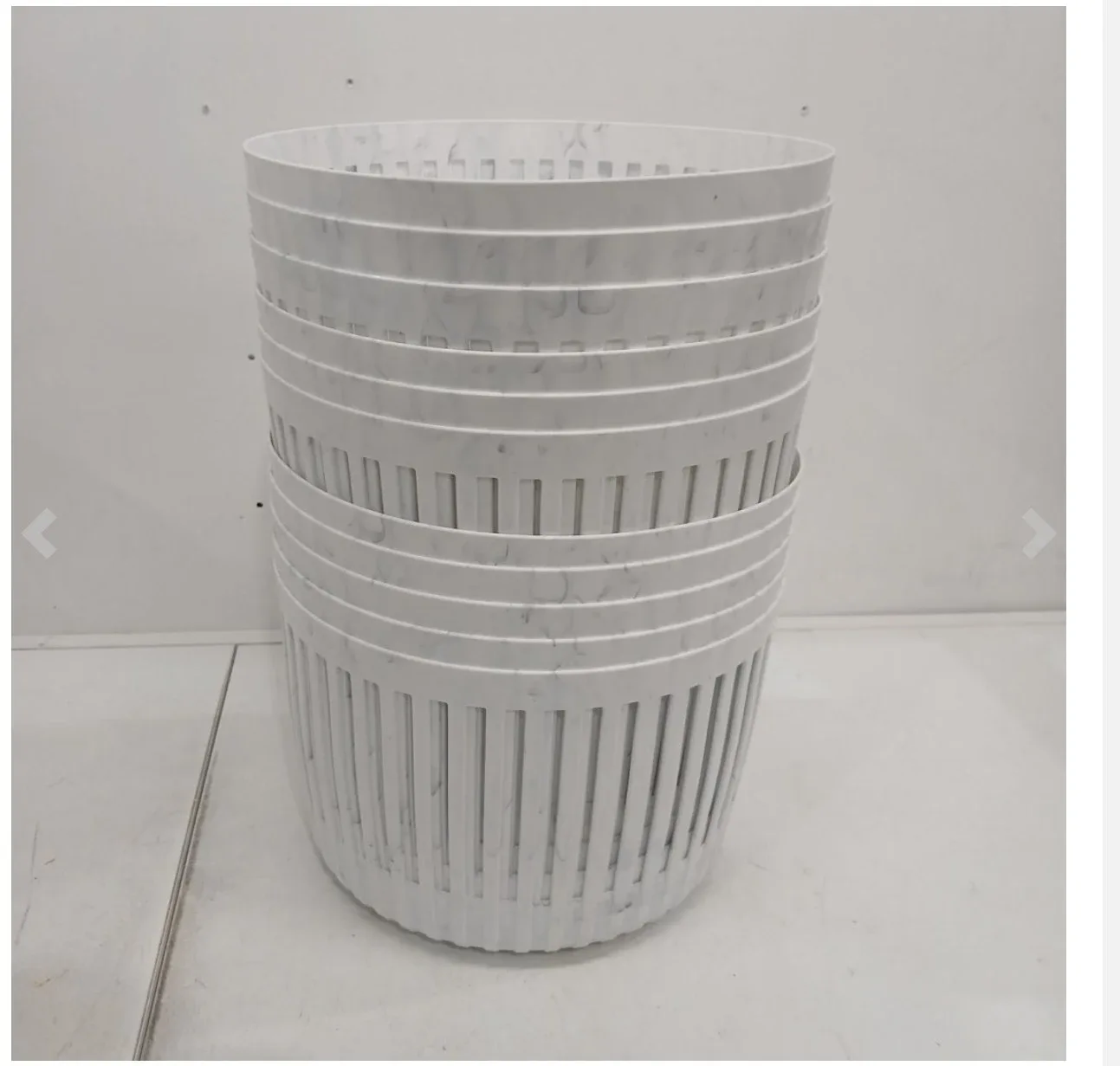 ANKYO Round Storage Baskets - Large, Marble White image indicator(2)