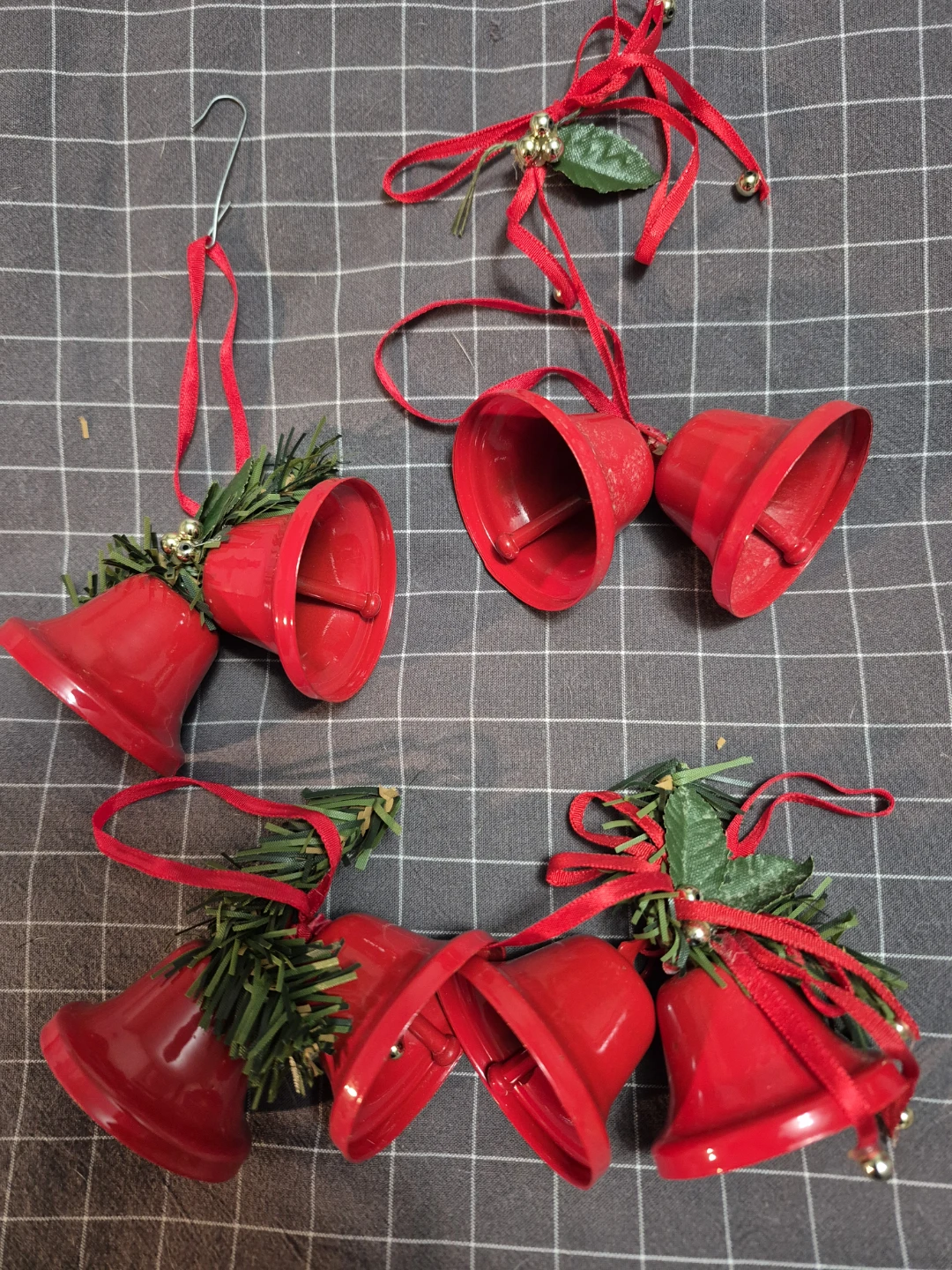 Red Christmas Bell Ornaments